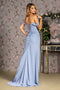 GLS Gloria GL3456 Fitted Jersey Off Shoulder Corset Slit Gown