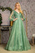 GLS Gloria GL3495 Sequin-Embellished Long Sleeve A-line Mesh Gown