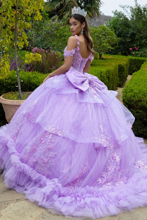 GLS Gloria GL3520 Off Shoulder Ruffled Ball Quinceañera Dress