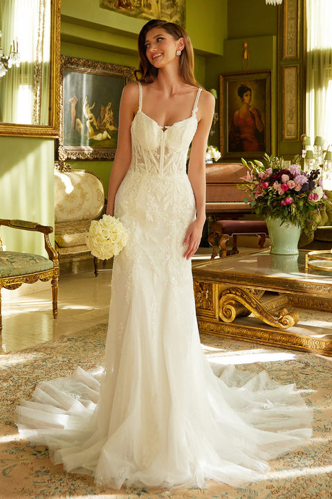 GLS Gloria GL3531 V-Neck Mermaid Wedding Dress