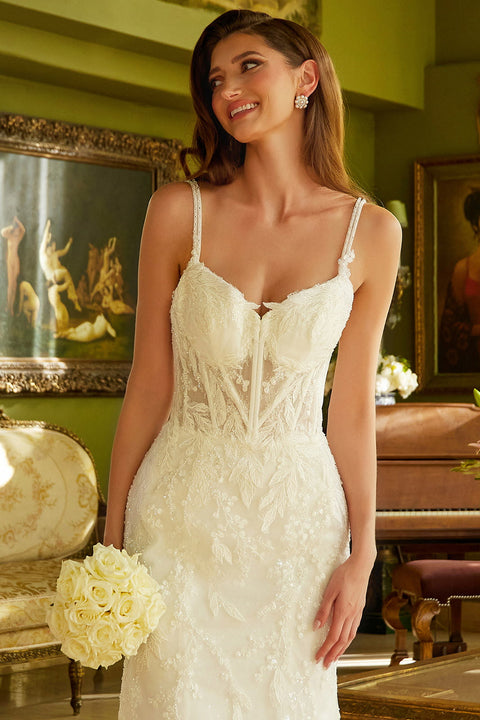GLS Gloria GL3531 V-Neck Mermaid Wedding Dress