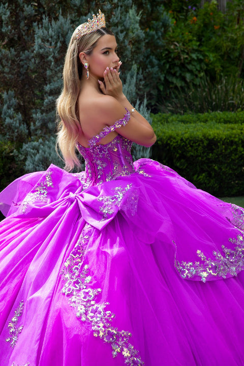 GLS Gloria GL3548 Off Shoulder Ruffled Ball Quinceañera Dress
