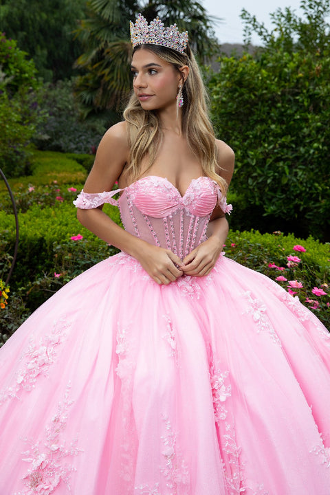 GLS Gloria GL3576 Off Shoulder Bow Ball Quinceañera Dress