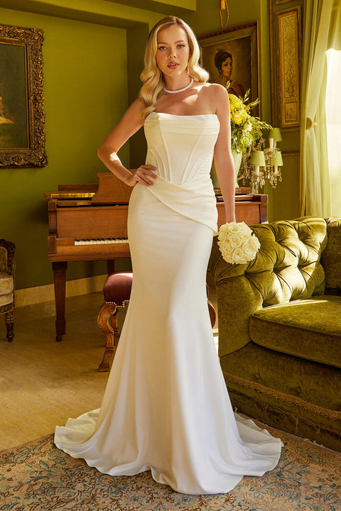 GLS Gloria GL3584 Fitted Strapless Wedding Dress