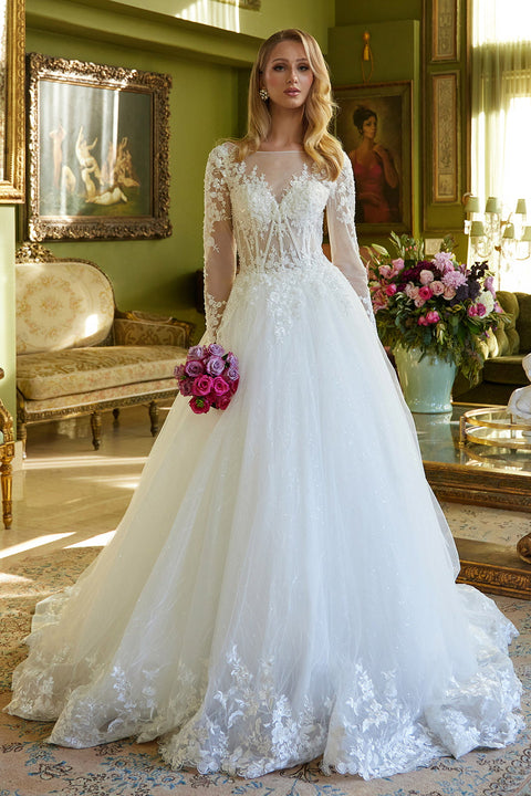 GLS Gloria GL3603 Long Sleeve Wedding Dress
