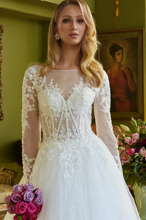 GLS Gloria GL3603 Long Sleeve Wedding Dress
