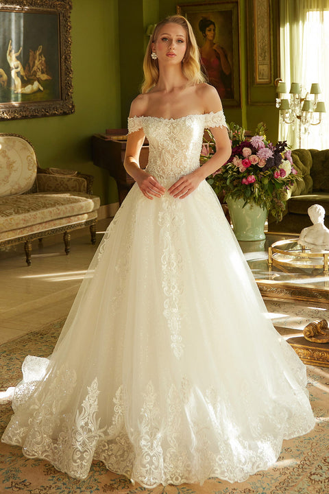 GLS Gloria GL3604 Off Shoulder Wedding Dress