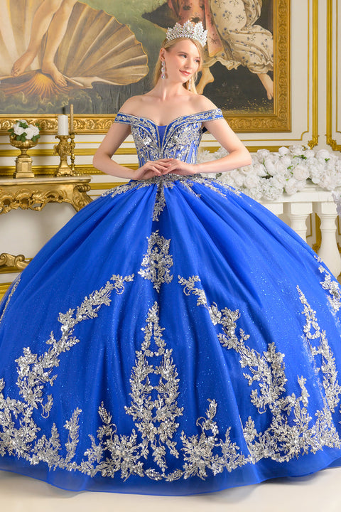 Elizabeth K GL3672 Off Shoulder Ball Quinceañera Dress