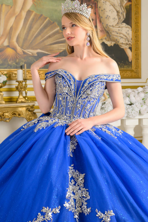 Elizabeth K GL3672 Off Shoulder Ball Quinceañera Dress