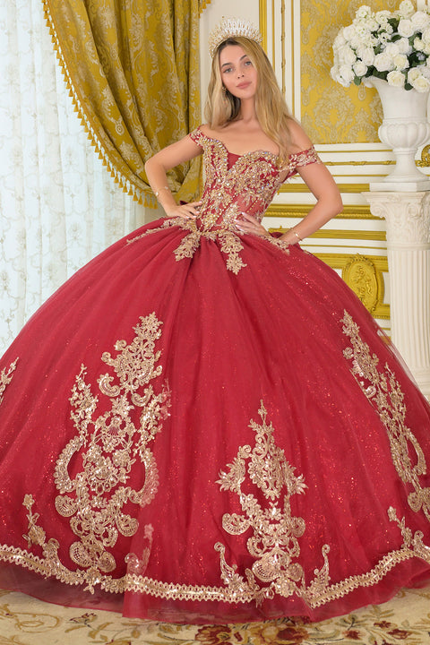 Elizabeth K GL3673 Off Shoulder Ball Quinceañera Dress