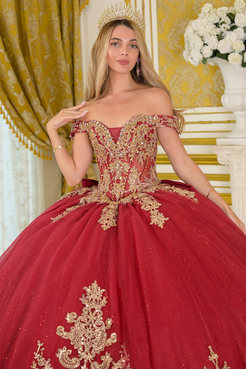 Elizabeth K GL3673 Off Shoulder Ball Quinceañera Dress