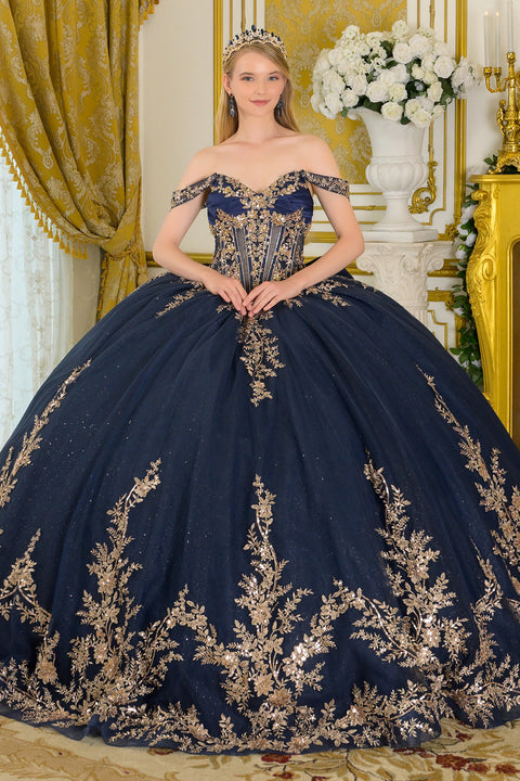 Elizabeth K GL3674 Off Shoulder Ball Quinceañera Dress