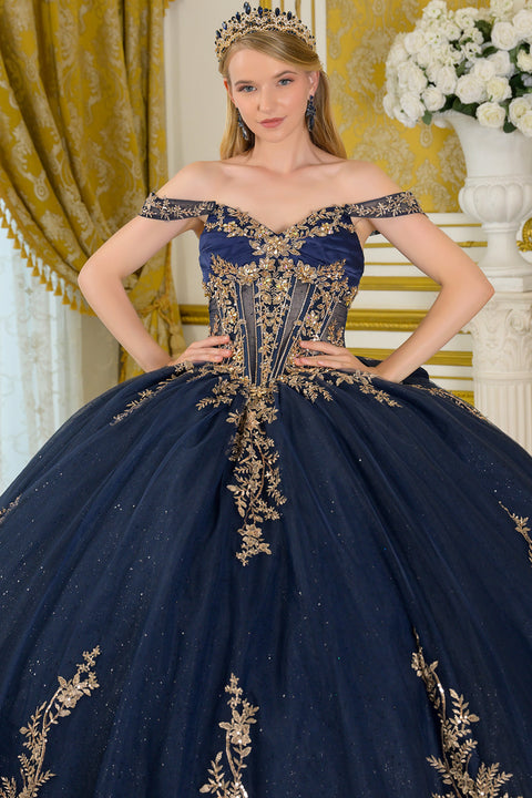 Elizabeth K GL3674 Off Shoulder Ball Quinceañera Dress