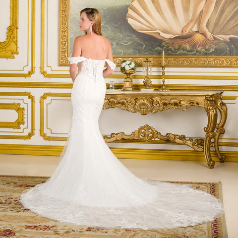GLS Gloria GL3713 Fitted Off Shoulder Wedding Dress