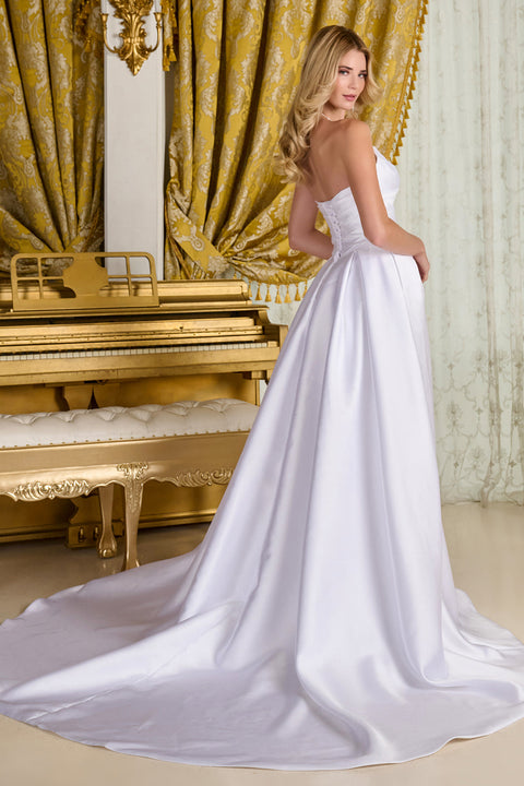 GLS Gloria GL3715 Taffeta Strapless Wedding Dress