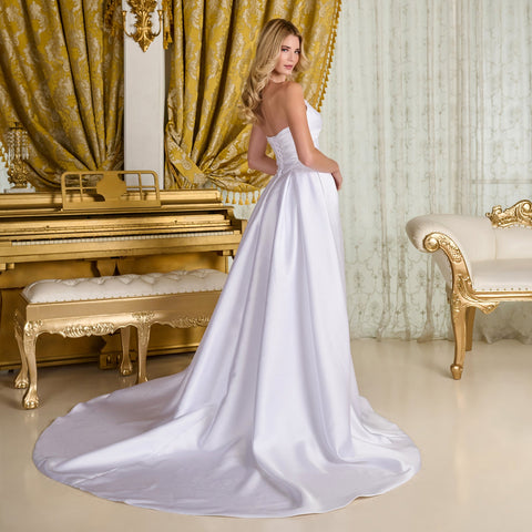 GLS Gloria GL3715 Taffeta Strapless Wedding Dress