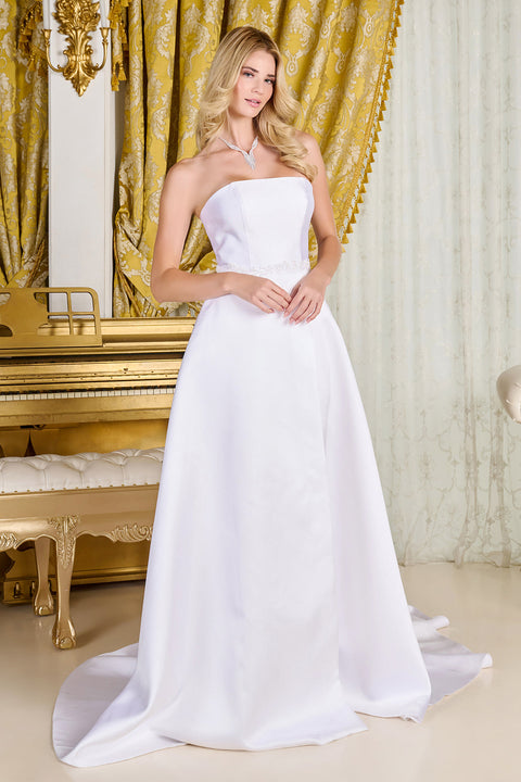 GLS Gloria GL3718 Taffeta Strapless Wedding Dress