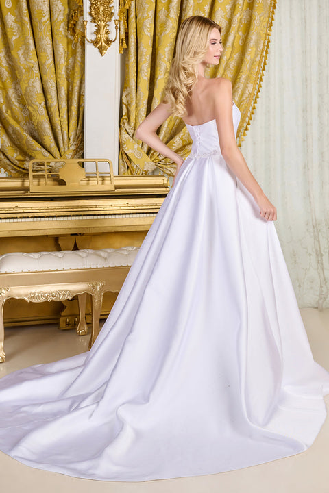 GLS Gloria GL3718 Taffeta Strapless Wedding Dress