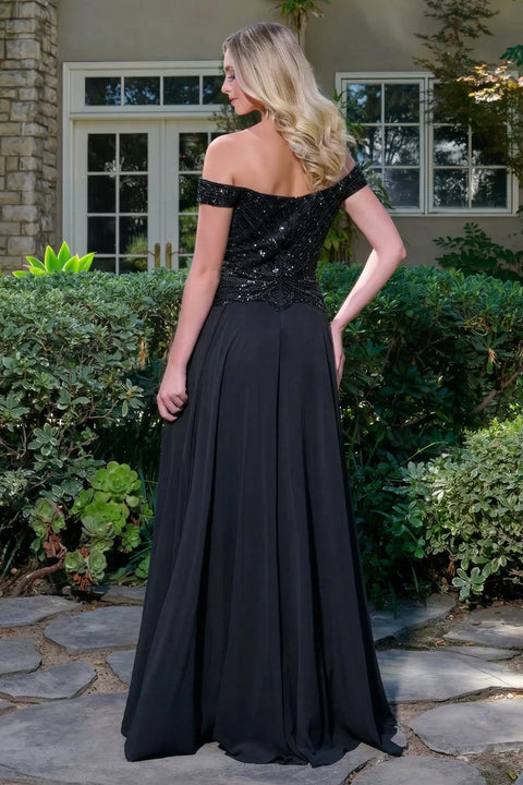 Elizabeth K GL3738 Off Shoulder A-line Prom & Evening Dress