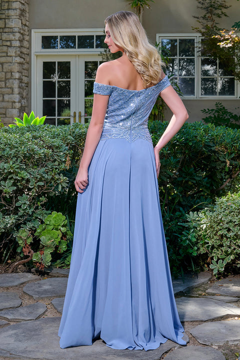Elizabeth K GL3738 Off Shoulder A-line Prom & Evening Dress
