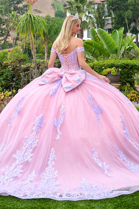 Elizabeth K GL3753 Applique Off Shoulder Ball Quinceañera Dress