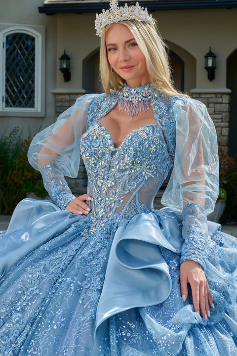 Elizabeth K GL3806 Strapless Bolero Ball Quinceañera Dress