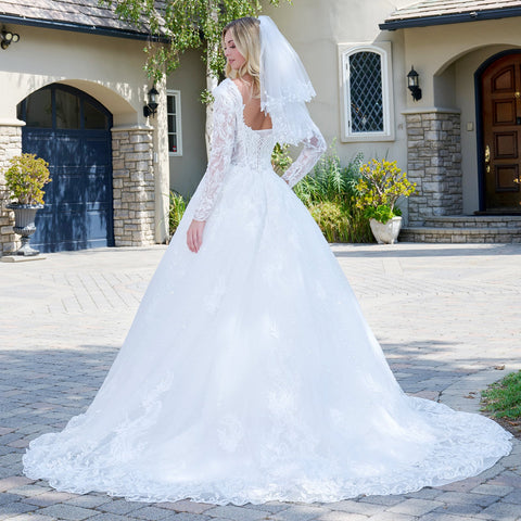 GLS Gloria GL3820 Long Sleeve Wedding Dress
