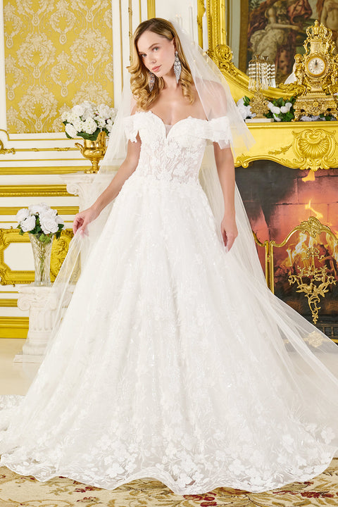 GLS Gloria GL3821 Off Shoulder Wedding Dress