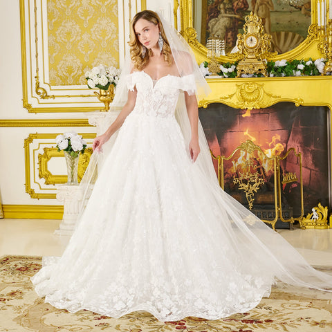 GLS Gloria GL3821 Off Shoulder Wedding Dress