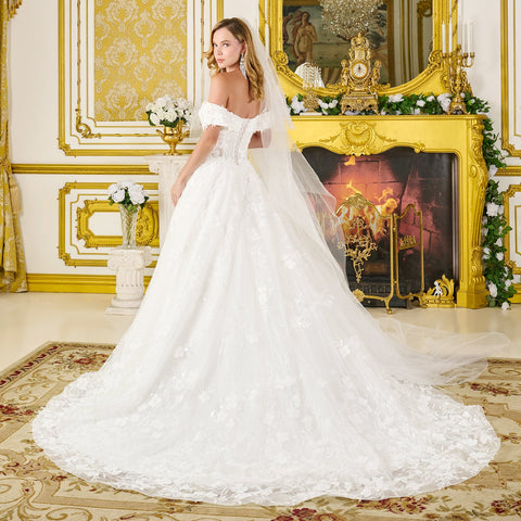 GLS Gloria GL3821 Off Shoulder Wedding Dress