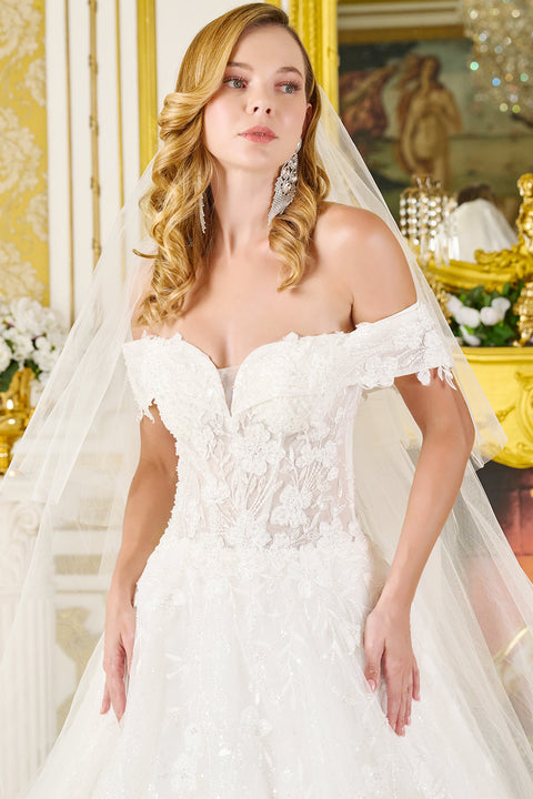 GLS Gloria GL3821 Off Shoulder Wedding Dress