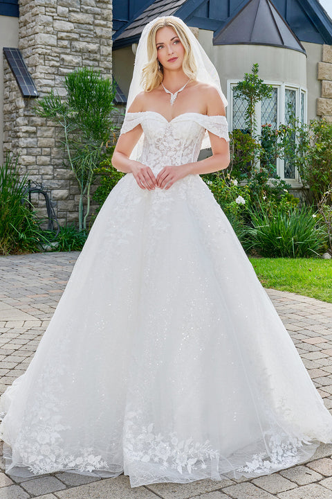 GLS Gloria GL3822 Off Shoulder Wedding Dress