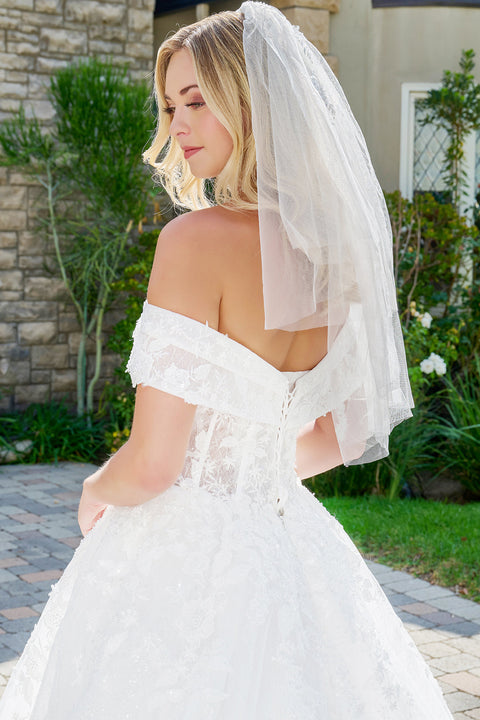 GLS Gloria GL3822 Off Shoulder Wedding Dress