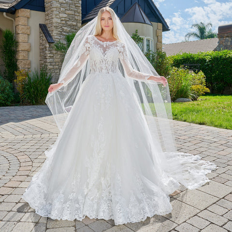 GLS Gloria GL3823 Long Sleeve Wedding Dress