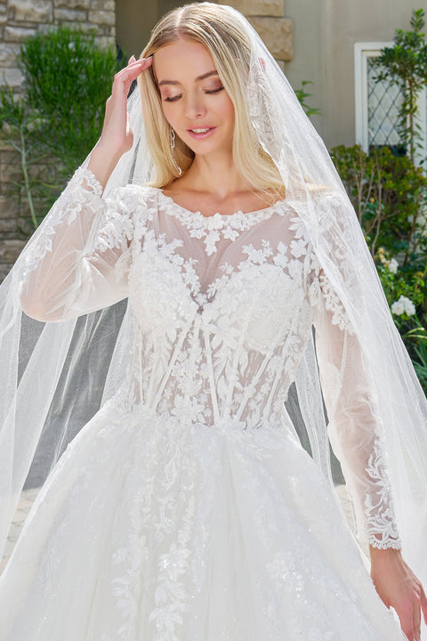 GLS Gloria GL3823 Long Sleeve Wedding Dress