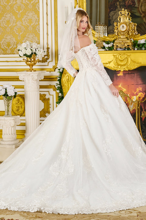 GLS Gloria GL3824 Off Shoulder Wedding Dress