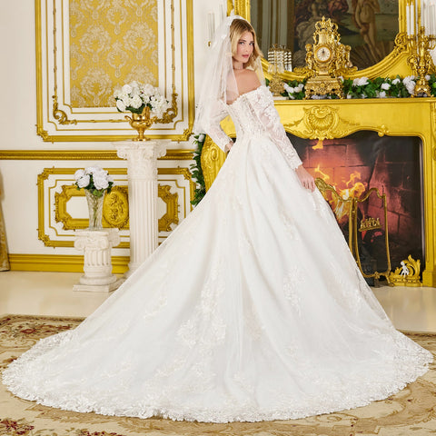 GLS Gloria GL3824 Off Shoulder Wedding Dress