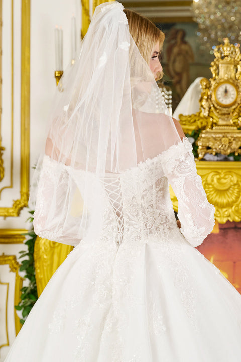 GLS Gloria GL3824 Off Shoulder Wedding Dress