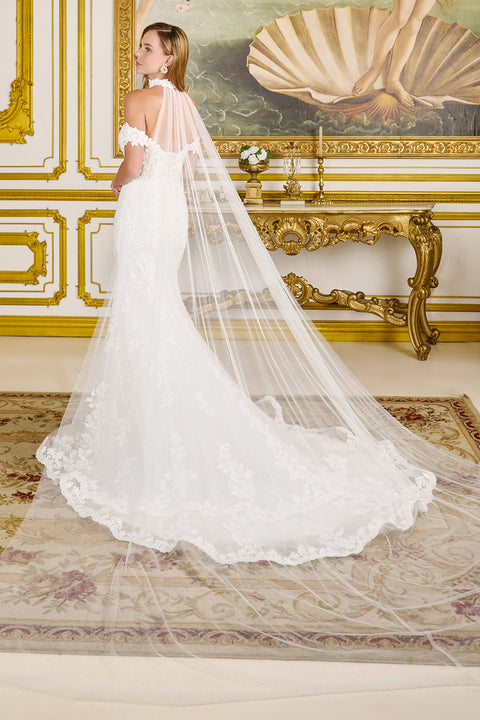 GLS Gloria GL3825 Fitted Off Shoulder Wedding Dress