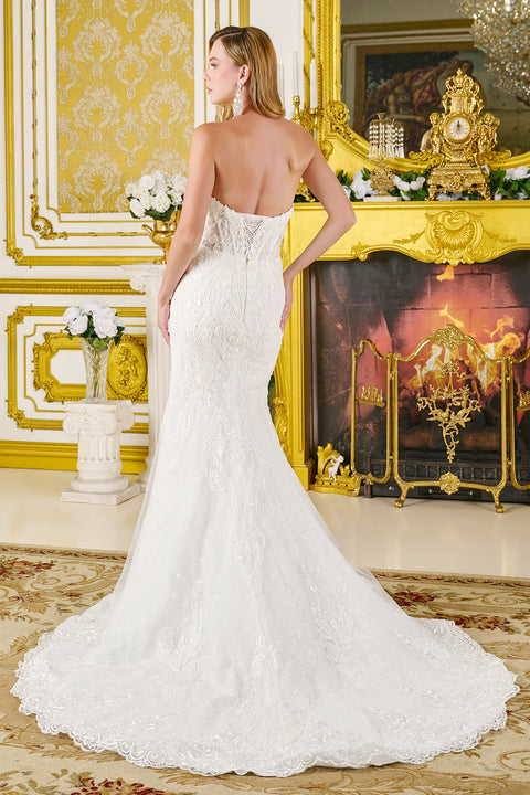 GLS Gloria GL3826 Strapless Bolero Wedding Dress