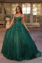 Sequin Applique Sleeveless Ball Gown by Nox Anabel H1271