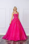 Sequin Applique Sleeveless Ball Gown by Nox Anabel H1271