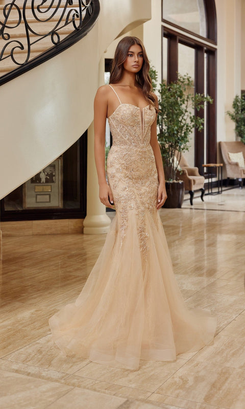 Nox Anabel H1874 Long Prom Gown with Elegant Silhouette