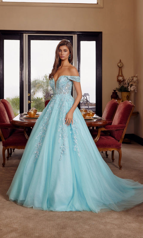 Nox Anabel H1881 Long Prom Gown with Elegant Silhouette