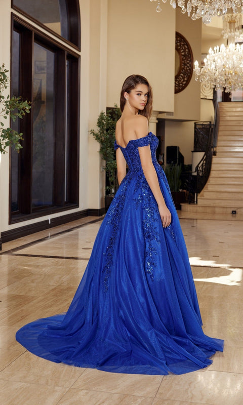 Nox Anabel H1881 Long Prom Gown with Elegant Silhouette