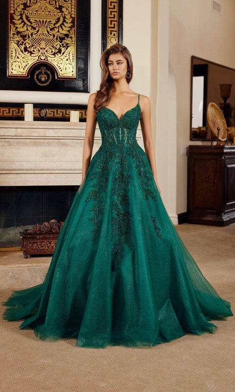 Nox Anabel H1883 Long Prom Gown with Elegant Silhouette