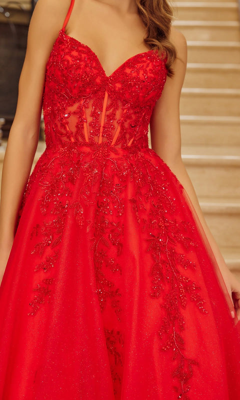 Nox Anabel H1883 Long Prom Gown with Elegant Silhouette