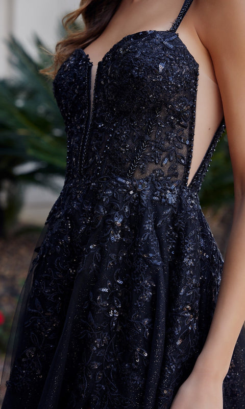 Nox Anabel H1885 Long Prom Gown with Elegant Silhouette