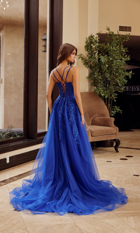 Nox Anabel H1885 Long Prom Gown with Elegant Silhouette