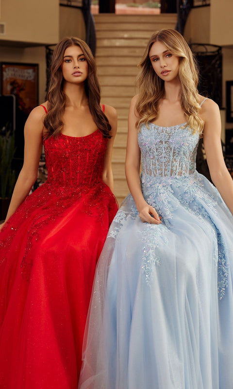 Nox Anabel H1886 Long Prom Gown with Elegant Silhouette